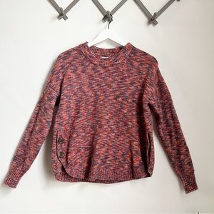 Madewell Space-Dyed Birchmont Side-Button Pullover Sweater